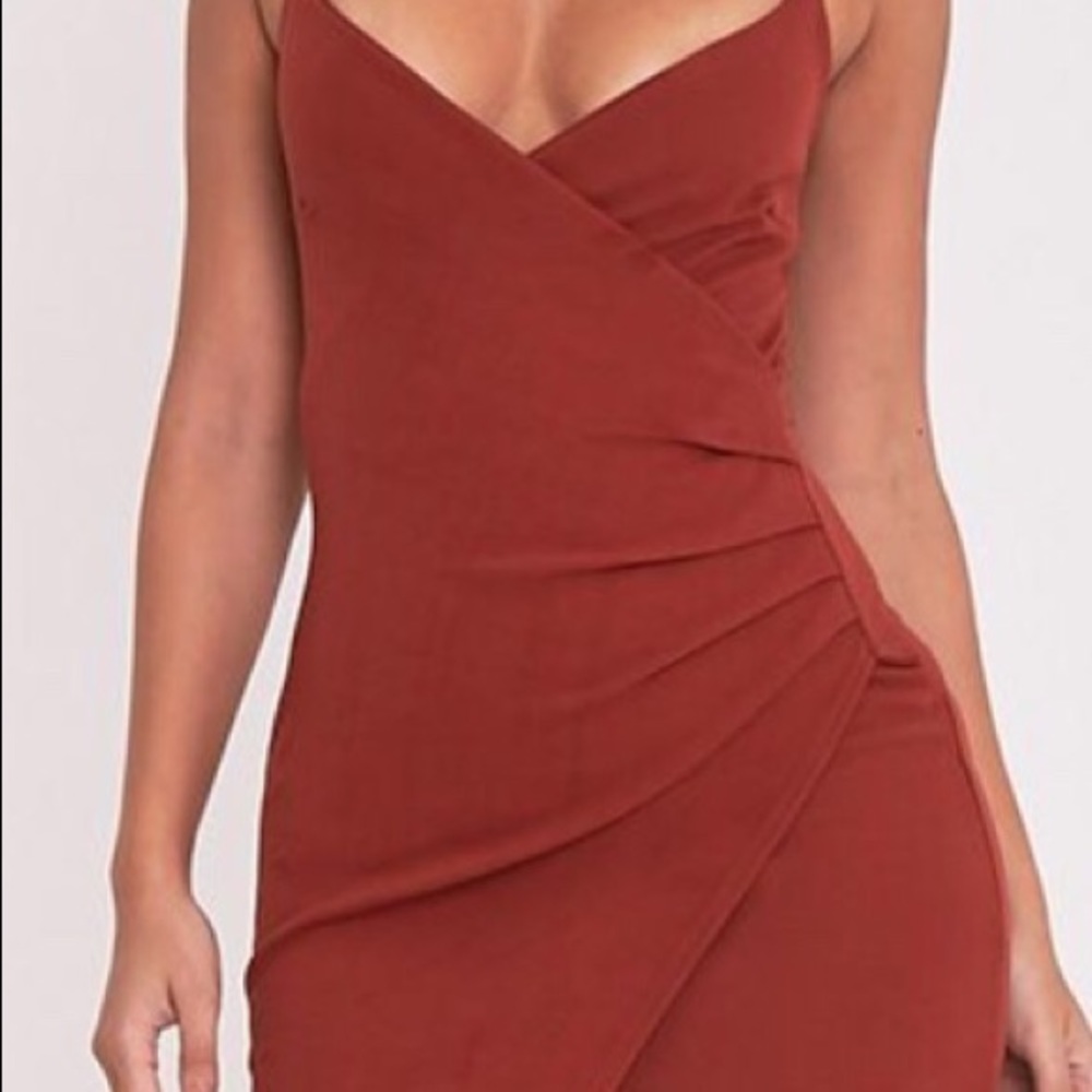 Pretty Little Thing Lauriell Tobacco Dress